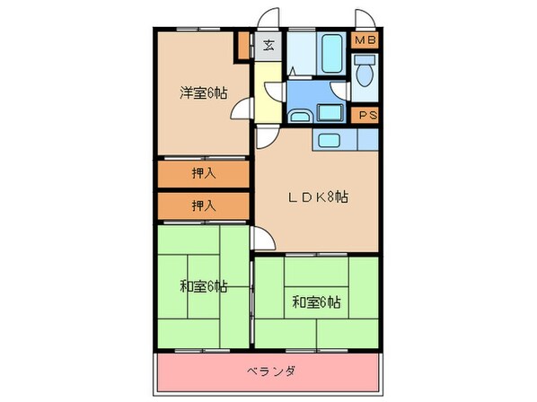 サンシャイン和白の物件間取画像